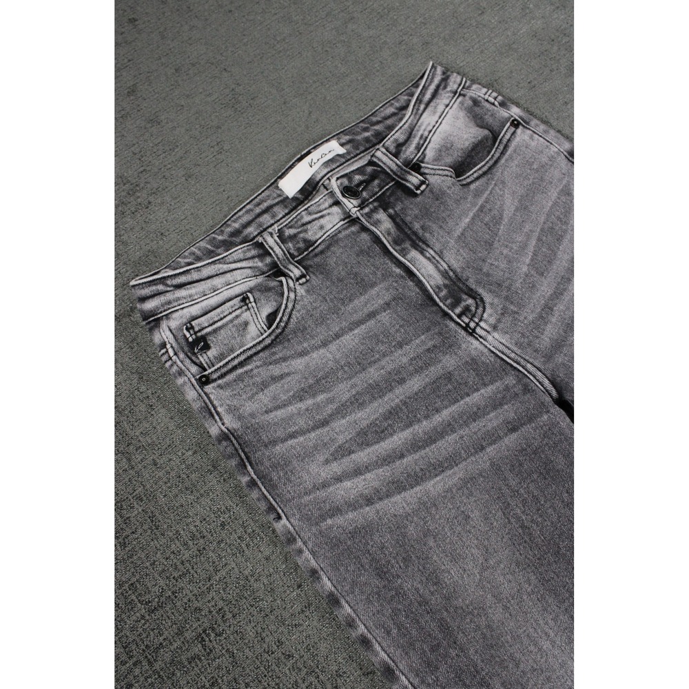 KanCan Womens Grey Acid Wash High Rise Skinny Jeans Stretch Denim Size 26